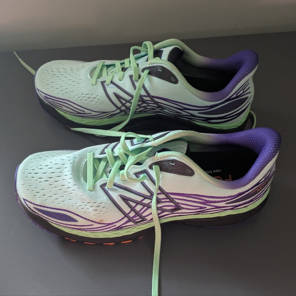 New Balance Fresh Foam X 860v12 Green Purple Running Shoes Women’s 10.5 W860J12 - Picture 9 of 10
